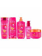 Elseve liso dos sonhos kit - condicionador + shampoo + máscara capilar + creme para pentear + sérum leave-in