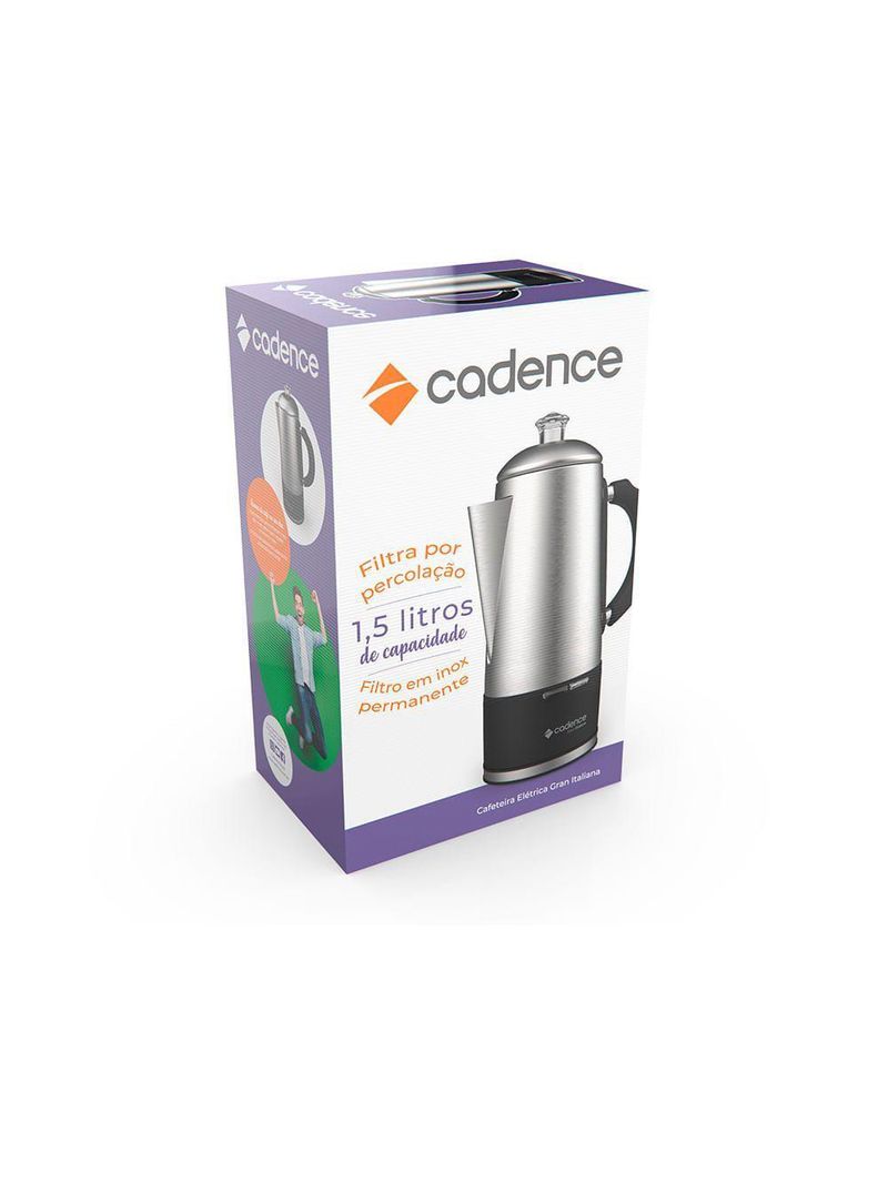 Cafeteira Italiana Gran Cadence Inox 1,5L 110V