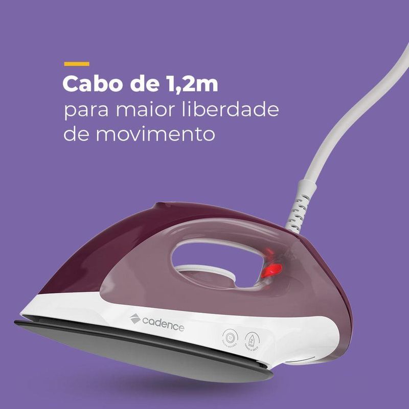 Ferro A Seco Cadence Roxo - 110V