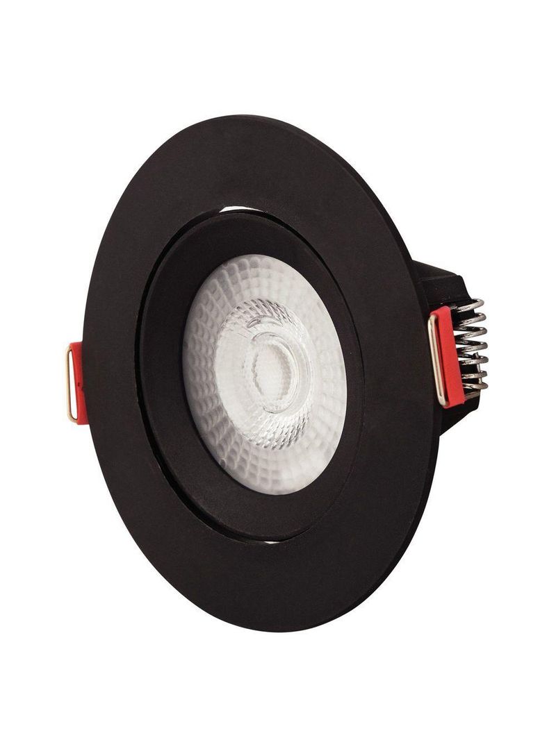 Spot Led Tramontina Redondo 3k 6500k Preto Luz Branca Tramontina