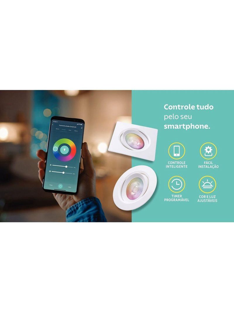 Spot Redondo De Embutir Tramontina Smart Led 350 Lm 5 Wspot Redondo De Embutir Tramontina Smart Led