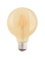 Lâmpada Led De Filamento Tramontina G95 4k 2200k Luz Amarela Vidro âmbar Tramontina