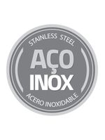 Cuba Tramontina Gn 1/2 Em Aço Inox Com Alças Móveis Profundidade 100 Mm - Aço 430 Tramontina