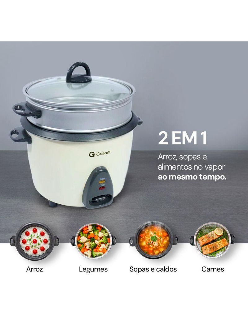 Panela de Arroz Elétrica Gallant 10 Cups 127V (GRC10M03A-127BR)