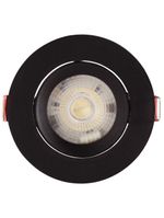 Spot Led Tramontina Redondo 5k 3000k Preto Luz Amarela Tramontina