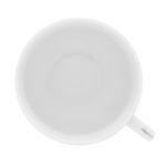 6 xícaras de chá wolff de porcelana com pires branco 220ml