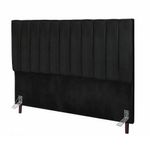 Cabeceira Estofada Cama Solteiro 90 Cm Esther Veludo E Frame Cor:preto