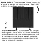 Cabeceira Estofada Cama Solteiro 90 Cm Esther Veludo E Frame Cor:preto