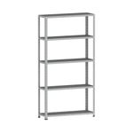 Estante De Estrutura Metálica Com 5 Prateleiras 175cm(a)92acm(l)30cm(p) Sem Reforço Cinza