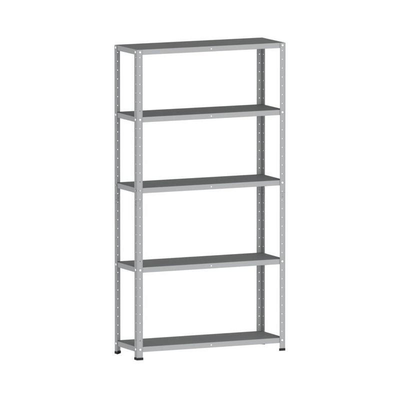 Estante De Estrutura Metálica Com 5 Prateleiras 175cm(a)92acm(l)30cm(p) Sem Reforço Cinza