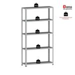 Estante De Estrutura Metálica Com 5 Prateleiras 175cm(a)92acm(l)30cm(p) Sem Reforço Cinza