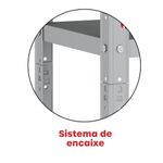 Estante De Estrutura Metálica Com 5 Prateleiras 175cm(a)92acm(l)30cm(p) Sem Reforço Cinza
