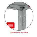 Estante De Estrutura Metálica Com 5 Prateleiras 175cm(a)92acm(l)30cm(p) Sem Reforço Cinza