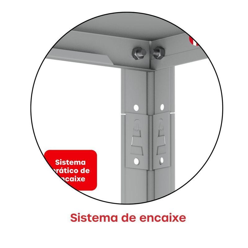 Estante De Estrutura Metálica Com 5 Prateleiras 175cm(a)92acm(l)30cm(p) Sem Reforço Cinza