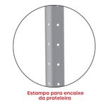 Estante De Estrutura Metálica Com 5 Prateleiras 175cm(a)92acm(l)30cm(p) Sem Reforço Cinza
