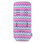 Almofada Para Carrinho Memory Foam Reversível Clingo - Waves Pink