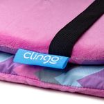 Almofada Para Carrinho Memory Foam Reversível Clingo - Waves Pink