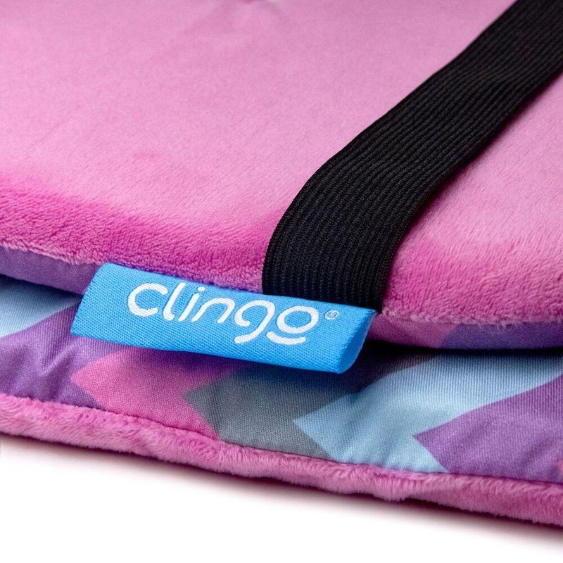 Almofada Para Carrinho Memory Foam Reversível Clingo - Waves Pink