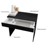 Escrivaninha Retangular Loft Minimalista 1 Gaveta MDF 80CM Preto