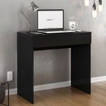 Escrivaninha Retangular Loft Minimalista 1 Gaveta MDF 80CM Preto