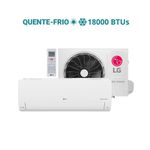 Ar Condicionado LG DUAL Inverter Compact +AI 18000 BTUs Quente e Frio 220V S3-W18KLQAL