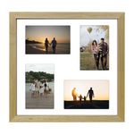 Quadro Multifotos 4 Fotos 10X15 Paspatur 30X30CM Quadrado Branco Mastertel