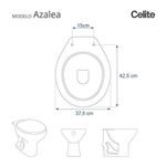 Assento Sanitário Azalea Celite Oval Polipropileno Fechamento Suave Branco