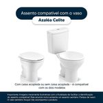 Assento Sanitário Azalea Celite Oval Polipropileno Fechamento Suave Branco