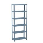 Estante De Estrutura Metálica Com 6 Prateleiras 175cm(a) Com Reforço Azul Delrei