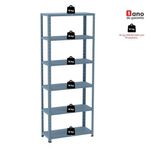 Estante De Estrutura Metálica Com 6 Prateleiras 175cm(a) Com Reforço Azul Delrei