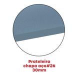 Estante De Estrutura Metálica Com 6 Prateleiras 175cm(a) Com Reforço Azul Delrei