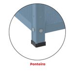 Estante De Estrutura Metálica Com 6 Prateleiras 175cm(a) Com Reforço Azul Delrei