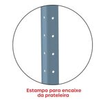 Estante De Estrutura Metálica Com 6 Prateleiras 175cm(a) Com Reforço Azul Delrei