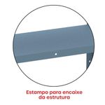 Estante De Estrutura Metálica Com 6 Prateleiras 175cm(a) Com Reforço Azul Delrei