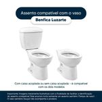 Assento Sanitário Compatível com Benfica Luzarte Polipropileno Fechamento Suave Branco