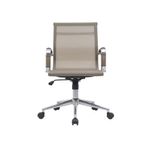 Cadeira de Escritório Charles Eames Diretor Tela Mesh Rodízios Reclinável Dourado