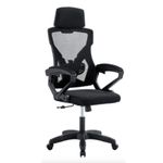 Cadeira de Escritório Presidente Executiva Gamer Tela Mesh Base Giratória Preto