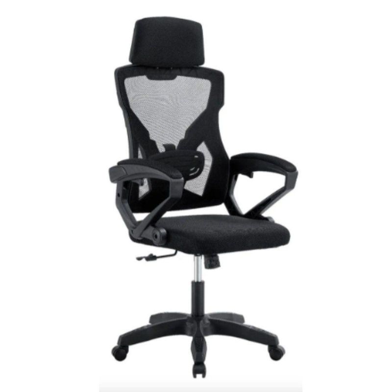 Cadeira de Escritório Presidente Executiva Gamer Tela Mesh Base Giratória Preto