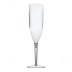 Taça para Champanhe Acrílica 180ML Kit 10 Unidades Transparente Premium