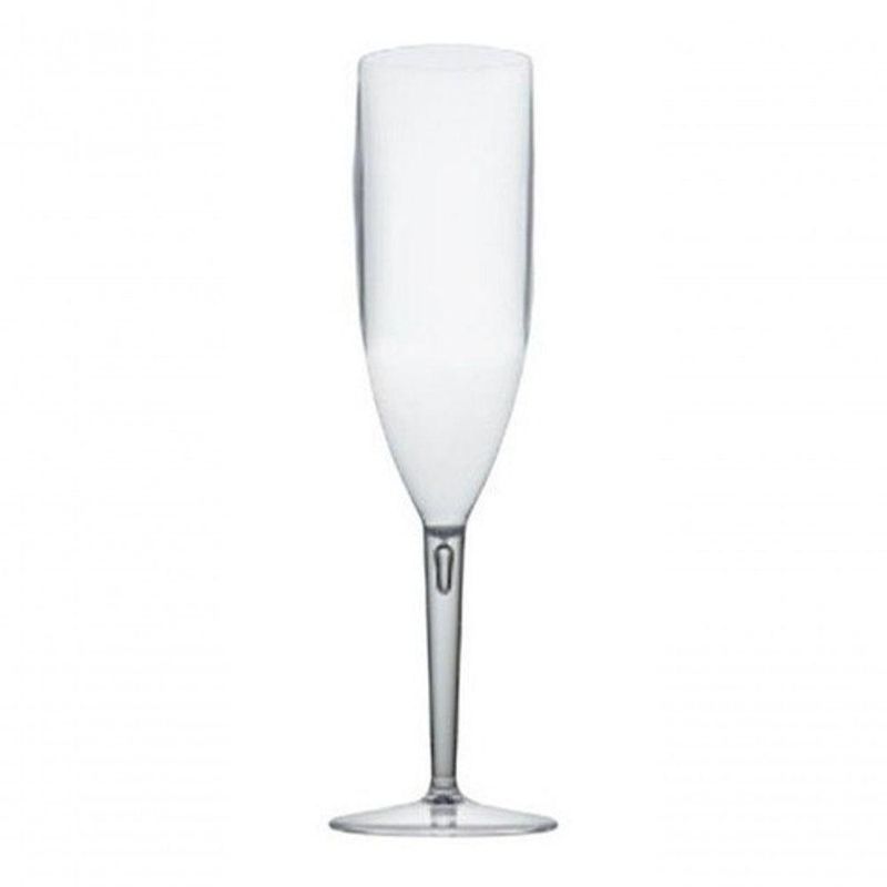 Taça para Champanhe Acrílica 180ML Kit 10 Unidades Transparente Premium