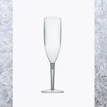 Taça para Champanhe Acrílica 180ML Kit 10 Unidades Transparente Premium
