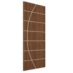 Porta Frisada R20c MDF 210x70CM para Uso Interno Pintado Imbuia