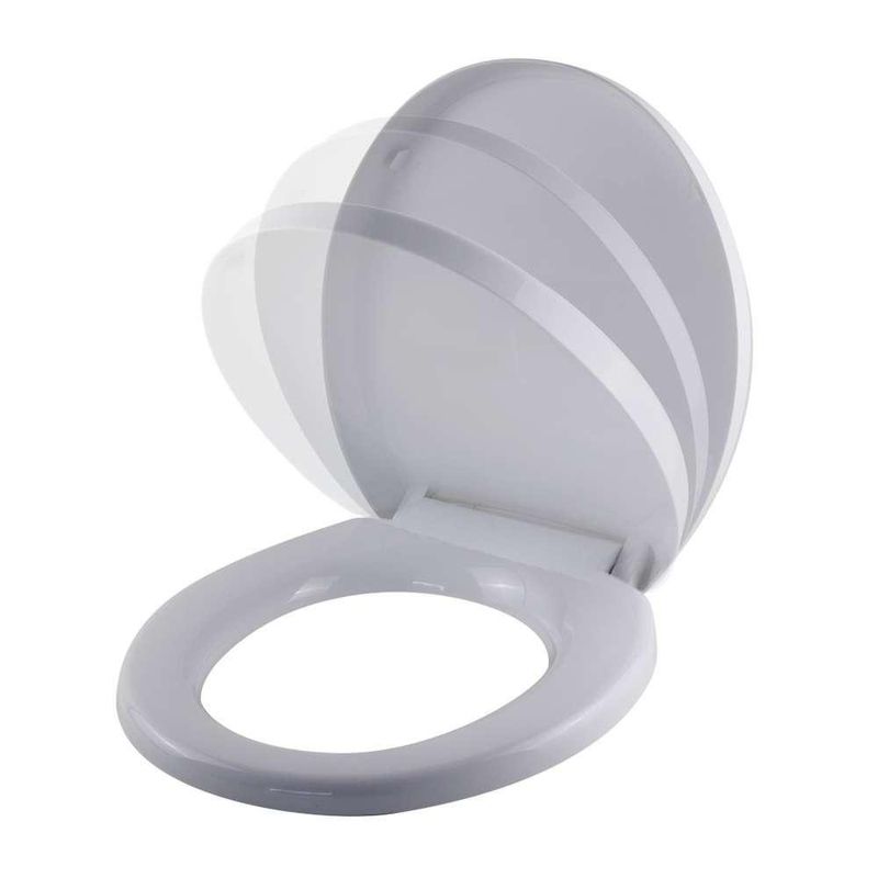 Assento Sanitário Búzios para Vaso Hervy Convencional Polipropileno Fechamento Suave Branco