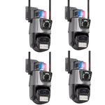 Kit Câmera de Segurança Wi-Fi P11 IP 4K 8MP com Sirene Policial para Ambiente Interno Externo Cinza