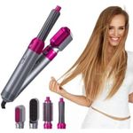 Escova Elétrica 5 em 1 Secadora Chapinha Modelador de Cachos Tecnologia Iônica 360°