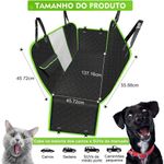 Capa Protetora Banco Traseiro Pet 4 Em 1 Para Cães E Gatos Impermeável E Anti riscos Passagem Cinto