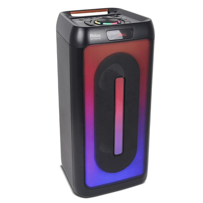 Caixa de som amplificada philco pcx4501 com bluetooth, entrada usb e flash light - 350w