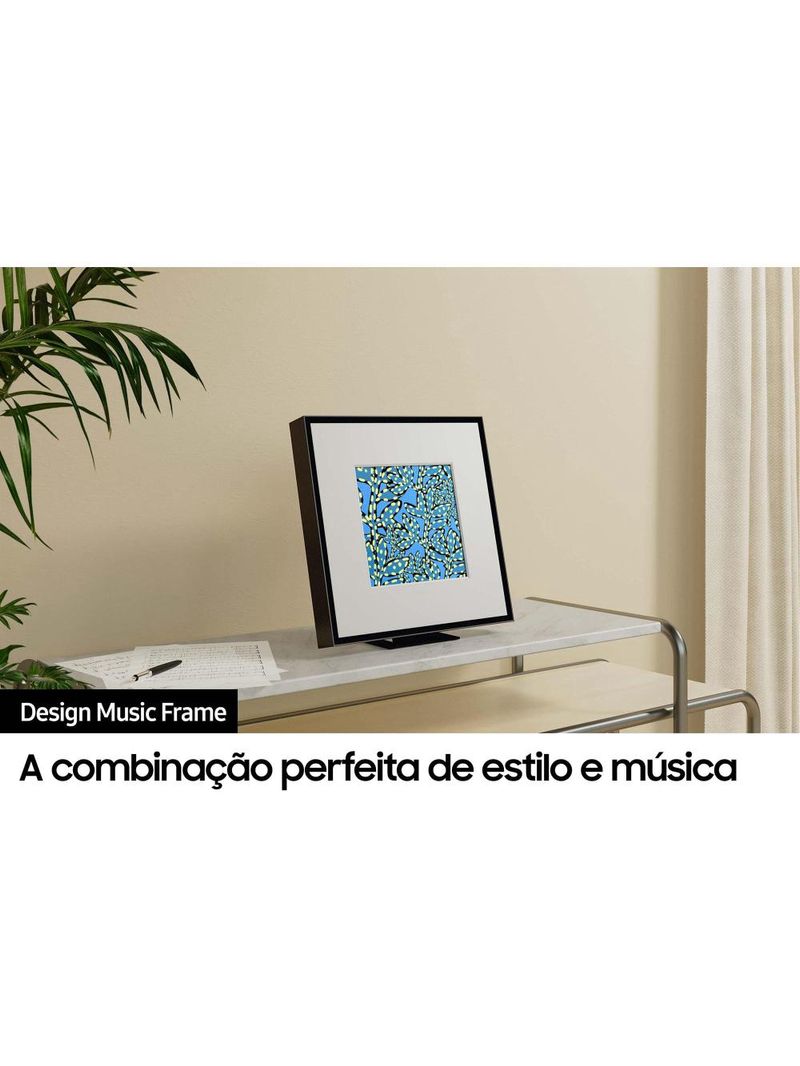 Caixa de som inteligente music frame samsung hw-ls60d/zd 120w bluetooth wi-fi dolby atmos