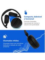 Fone de ouvido philips tah2209bk/00 headphone bluetooth 25h bateria dobrável preto