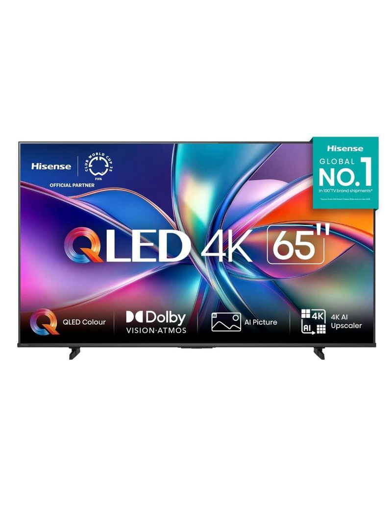 Smart tv 65” 4k uhd hisense qled 65q6qv hdr10 dolby atmos vidaa u9 preta